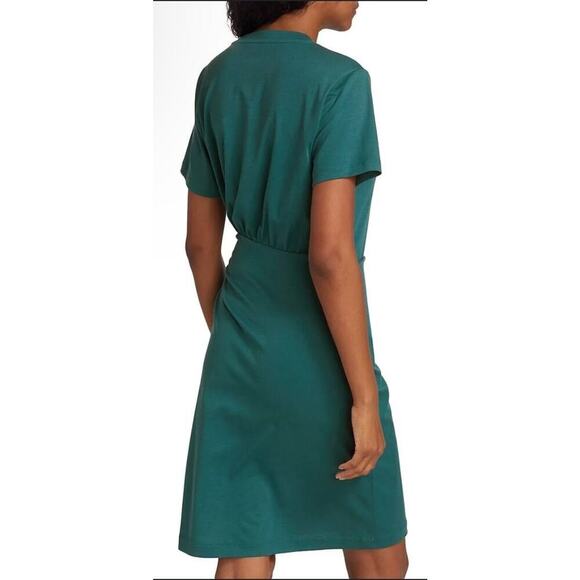 VINCE Tie-waist T-shirt Dress Green Blue Teal Size S - Picture 4 of 9